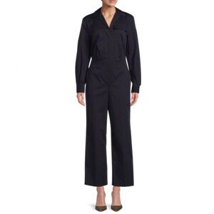 Theory $415 NWT Dark Blue Collared Jumpsuit